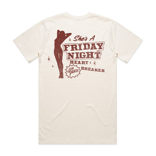 Friday Night Heartbreaker Tee - Ivory