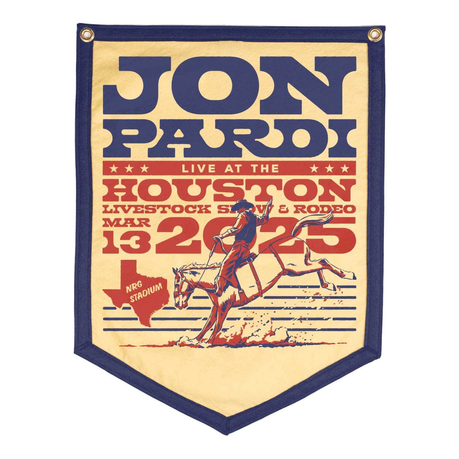 2025 Houston Rodeo Oxford Pennant Banner – Jon Pardi